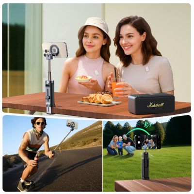 5. Joyroom JR-ZS509 MagSafe-kompatibler Selfie-Stick mit Bluetooth – Schwarz