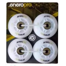 ENERO PRO PU-Roller-Skate-Rollen 64 mm, 4 Stück mit ABEC 7 LED-Kugellagern