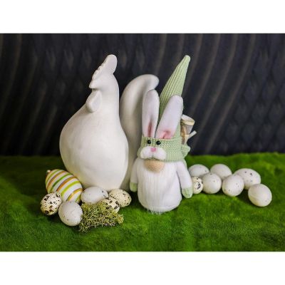 6. Grüner Hase, 20 cm, mit Geschenktüte, Frühlingsdekoration