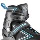 6. NILS EXTREME NH11912 A 2IN1 ROLLSCHUHE SCHWARZ-BLAU GRÖSSE S (31-34) MIT AUSTAUSCHBARER HOCKEYKUFE