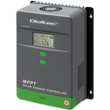 Qoltec 53665 MPPT-Solarladeregler mit Temperatursensor 60 A | 12 V / 24 V | LCD | Bluetooth | App | GEL | LiFePO4