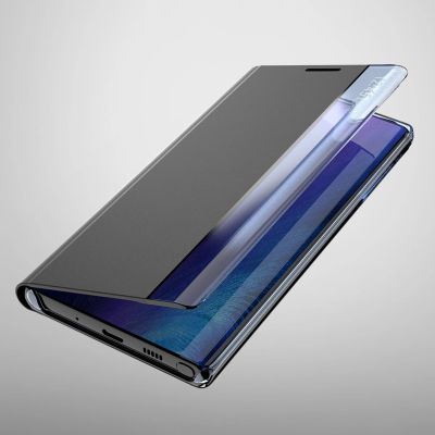 3. Neue Sleep View Hülle für Xiaomi POCO C65 / Redmi 13C mit Flip-Cover – Schwarz