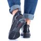 65. Rieker W R474 Schlangenleder Stiefeletten schwarz