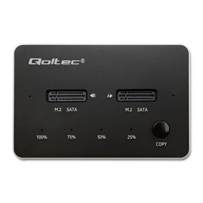 16. QOLTEC 2x SSD M.2 SATA | NGFF | USB Typ C Dockingstation