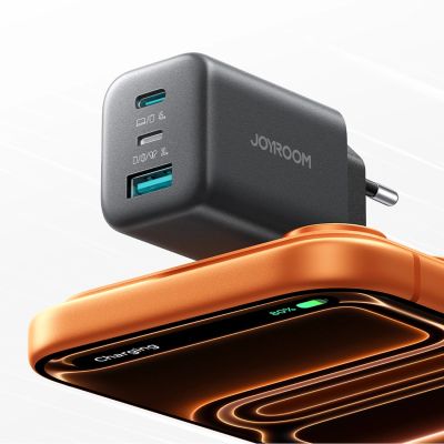 9. Joyroom JR-TO1 GaN 45 USB-C Lightning USB-A Wandladegerät – Schwarz