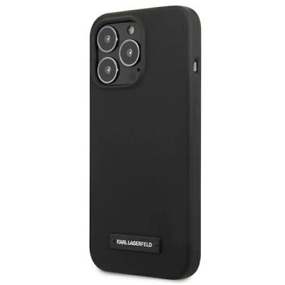 2. Karl Lagerfeld Silikon-Plakette für iPhone 13 Pro Max – Schwarz