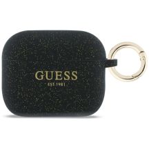 Guess Silikon-Glitzerringhülle für AirPods Pro 3 – Schwarz