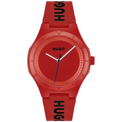 HUGO Lit For Him Herrenuhr Rot 1530346 + Box