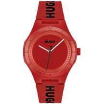 HUGO Lit For Him Herrenuhr Rot 1530346 + Box