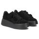 4. Damen-Sneaker aus Leder mit Plateausohle und Blumenmuster, Wildleder, schwarz, Filippo DP8113