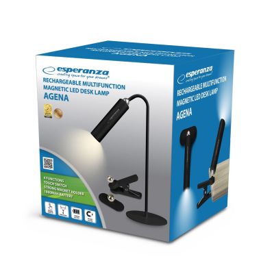 10. ESPERANZA ESPERANZA 3-IN-1 LED-TISCHLAMPE AGANA SCHWARZ ELD118K