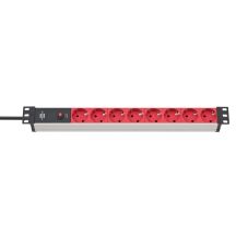 Steckdosenleiste Brennenstuhl Alu-Line 19" Steckdosenleiste 8-fach - 10A Sicherungsautomat und Kaltgerätestecker [19" Steckerleiste für Serverschränke mit 2m Kabel]