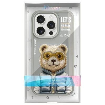 12. Nimmy Cool&Cute 2.0 Bear Case für iPhone 15 Pro - Grau