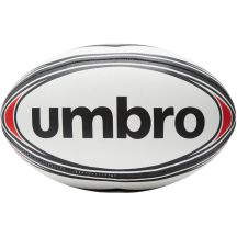 UMBRO 26762U Rugbyball Größe 5 Weiß/Rot/Schwarz