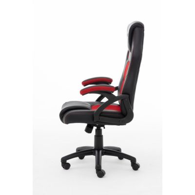 7. Raptor Gaming 437764 Gaming-Stuhl, gepolsterter Sitz, Schwarz, Rot
