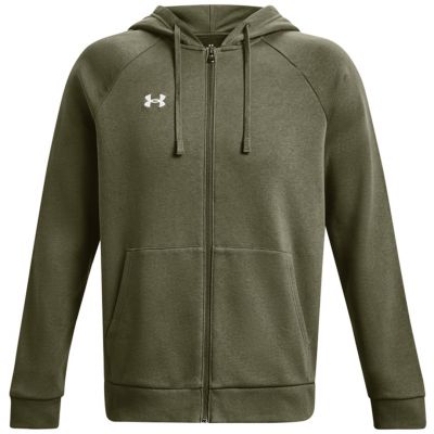 Herren-Sweatjacke Under Armour Rival Fleece FZ Hoodie Khaki 1379767 390