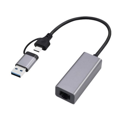 GEMBIRD-ADAPTER USB TYP 3.1 + USB-C -> LAN RJ45 GIGABIT 15CM