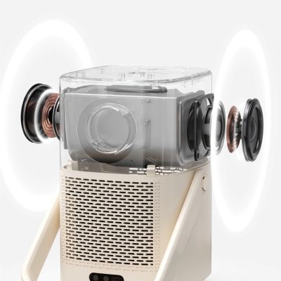 10. Yaber T2 Plus LCD FullHD 1080p Multimedia-Projektor mit JBL-Lautsprechern - Beige