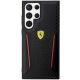 3. Ferrari Carbon Contrast Edges Schutzhülle für Samsung Galaxy S23 Ultra – Schwarz