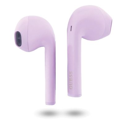 3. Guess GUTWST26PSU TWS Bluetooth-Kopfhörer + Dockingstation – lila Klassisches EST-Logo