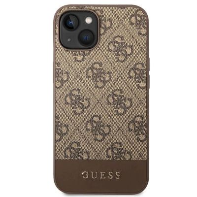 3. Guess 4G Stripe Collection Case für iPhone 14 Plus / 15 Plus 6,7" - Braun