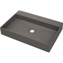 Aufsatzwaschbecken aus Granit mit Armaturenplatz – 60 x 40 cm