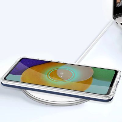 7. Klare 3in1 Hülle für Samsung Galaxy A13 5G Frame Gel Cover Blau