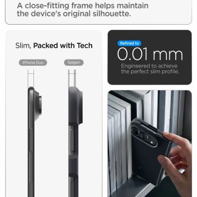 12. Spigen Nano Pop MagSafe Hülle für iPhone Duo – Schwarz und Grau