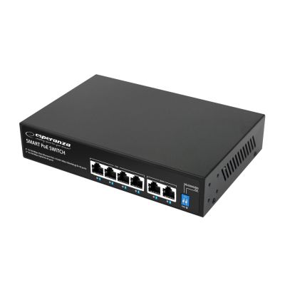 ESPERANZA 6-PORT-POE-SWITCH 10/100M 60W SPINNER ENS105