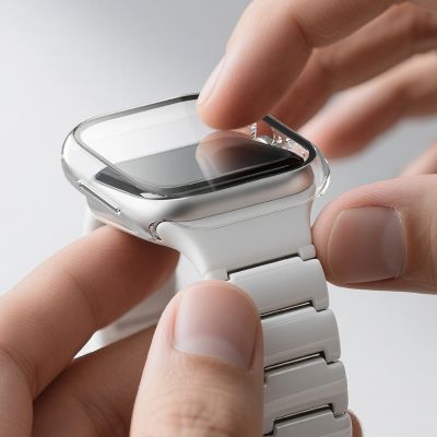 10. AmazingThing Radix Displayschutzfolie aus Glas mit Hülle für Apple Watch Series 11 46 mm – Transparent