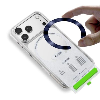 5. Tech-Protect MMP-210 MagSafe 2er-Pack Magnetringe – Silber/Marineblau