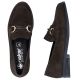 11. Braune Damen-Loafer aus Wildleder, Modell Rieker 46262-25