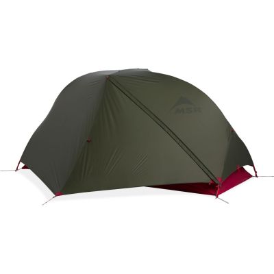 11. MSR Hubba Hubba Bikepack 1-Personen-Dreieckszelt, grün, rot, weiß