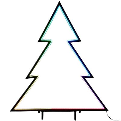 5. Neon-Weihnachtsbaum mit 150 RGB-LEDs, Fernbedienung, 32 Funktionen, Timer, 53 x 75 cm, LUCA