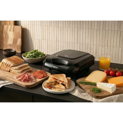 5. PROMIS 4-Sandwich-Toaster, Schwarz STP25