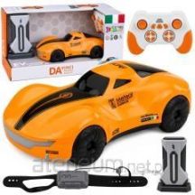 Modernes ferngesteuertes RC-Auto mit Licht- und Rauchfunktion, Orange, Maßstab 1:16