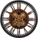 Wanduhr mit Drehmechanismus, 50 cm, braun