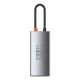 3. Baseus Metal Gleam 4in1 Multifunktions-HUB USB Typ C - USB Typ C Stromversorgung 100 W / HDMI 4K 30 Hz / 1x USB 3.2 Gen 1 / 1x USB 2.0 (CAHUB-CY0G)