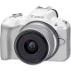 19. Canon EOS R50, Weiß + RF-S 18-45mm F4.5-6.3 IS STM Kit, spiegellose Kamera, 24,2 MP CMOS, 6000 x 4000 Pixel, Weiß