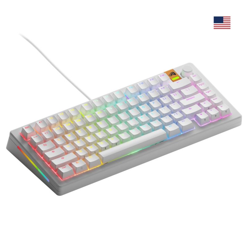 Glorious Gaming GMMK 3 HE 75% vorgefertigte USB-Tastatur QWERTY US-Englisch weiß