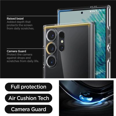 14. Spigen Ultra Hybrid-Hülle für Samsung Galaxy S24 Ultra – transparent