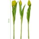 11. Strauß aus 7 gelben Tulpen, 31 cm, naturgetreue Frühlingsdekoration