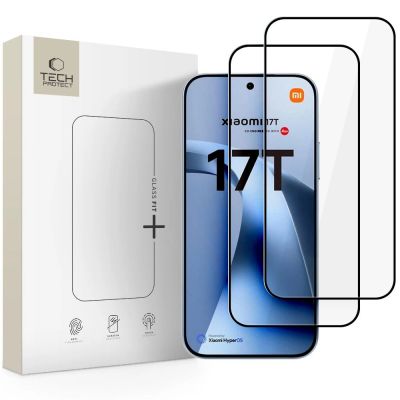 Tech-Protect Glass Fit+ 2er-Pack Schutzglas für Xiaomi 17T – Schwarz