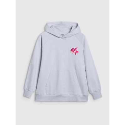 8. Oversize-Sweatshirt für Damen mit Kapuze, offen, Größe 4F 4FWSS25TSWSF1578-34S