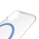 6. Puro Lite Mag TPU+PC Hülle kompatibel mit MagSafe für iPhone 17 - Transparent mit blauem Ring