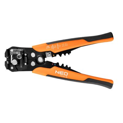 8. NEO TOOLS Automatische Abisolierzange 205 mm, Frontausführung + 230 Kabelverbinder