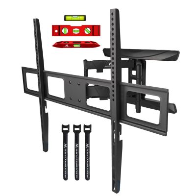 11. MACLEAN TV-WAND, max. VESA 800x600, 43-100", 80 kg, vertikale und horizontale Winkelverstellung, Profil 50-500 mm, Schwarz, MC-423