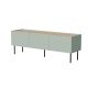 FELLINI TV-Schrank 150x40x52, olivgrün + geölte Eichenplatte
