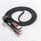 10. Baseus Cafule Cable durabel Kabel mit Nylon geflochtenes Ladekabel USB / micro USB 2A 3M schwarz-grau (CAMKLF-HG1)