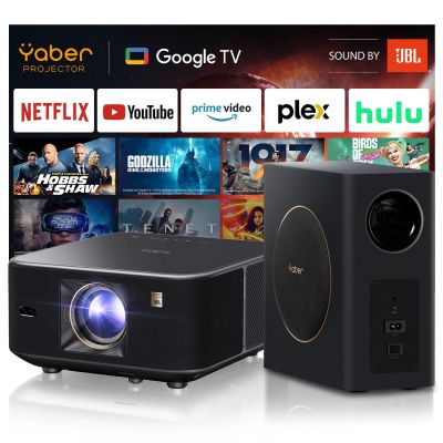 10. Yaber K3 Pro LCD FullHD 1080p Multimedia-Projektor mit JBL-Lautsprechern und Subwoofer - Schwarz